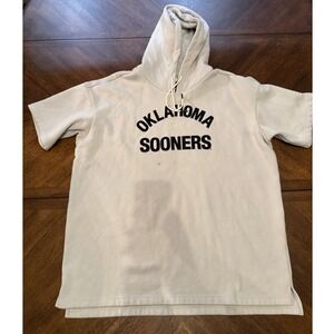 Fanatics Signature Sooners Short Sleeve Hoodie Gray OU Football Apparel Top |F1‎